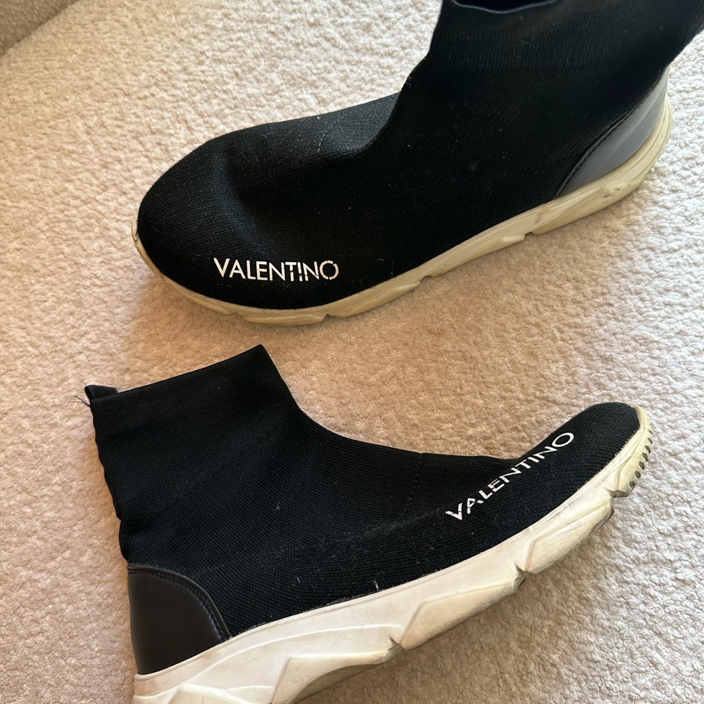 Valentino Black and White Sock Sneakers